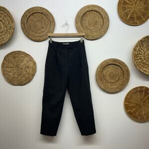 Abercrombie Black Trousers 25 / 0S SHORT Dress Pants Neutral Minimalist